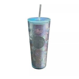 NWT Starbucks Iridescent Mermaid Scale Tumbler Teal Venti 24oz.